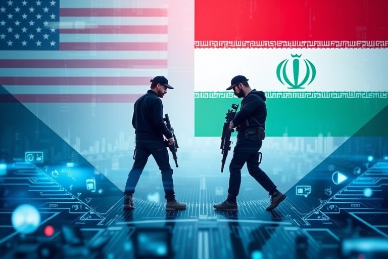 Conceitos visuais relacionados a The Rise of Cyber Warfare: Analyzing the United States and Iran's Digital Conflict in 2025